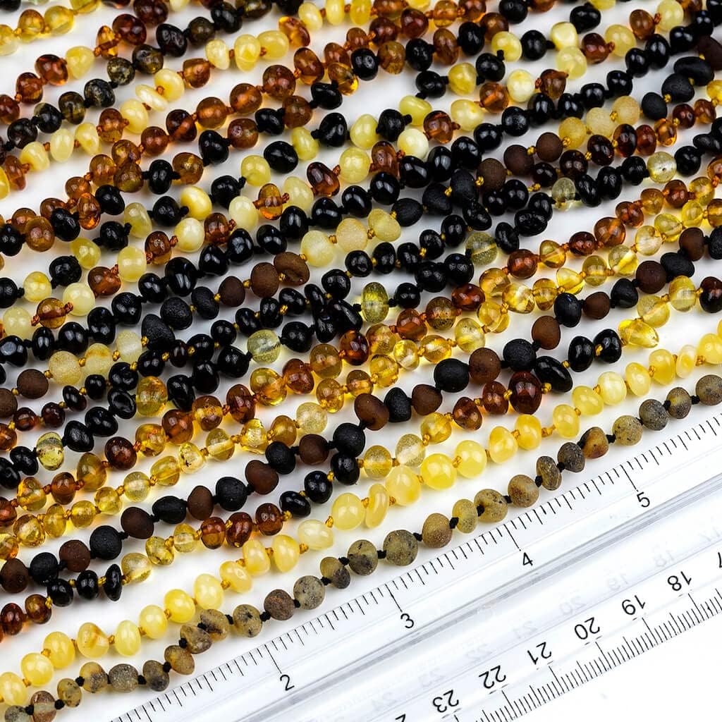 Amber Guru Baltic Amber Necklace (Authentic, Certified) - 12.5 inches - Unisex Jewelry - Polished Real Amber Beads - Proud to Deliver Genuine Baltic Sea Wonder - Handmade
