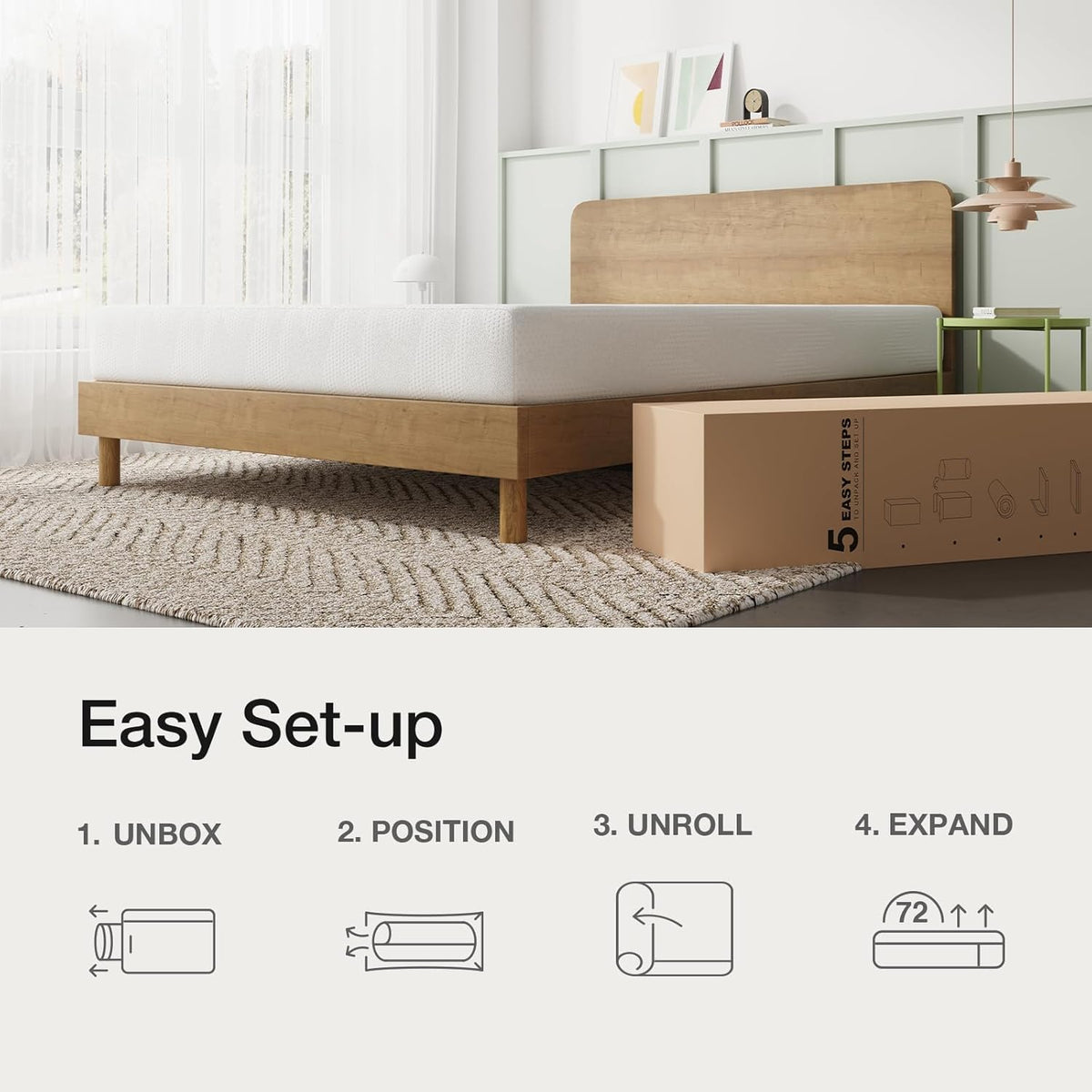 Novilla Twin Mattress, 6 Inch Twin Bed Mattress with Gel Memory Foam