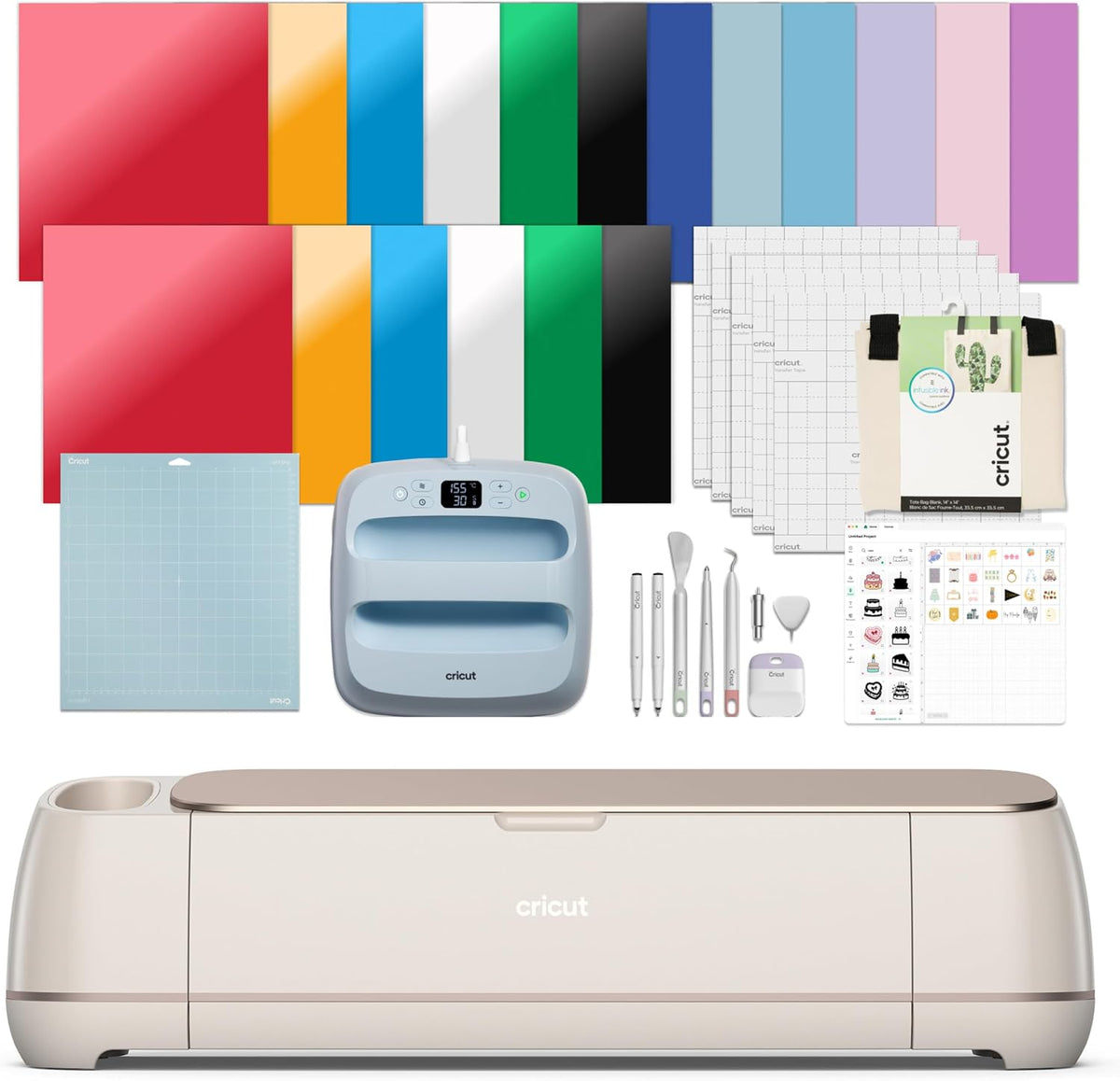 Cricut Maker 4 - Smart Cutting Machine (Seashell) | Digital Content Bundle