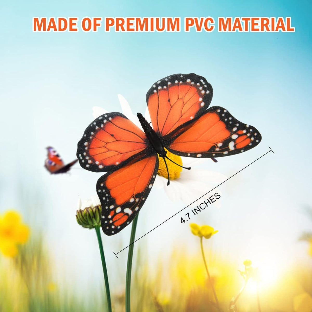 AQUEENLY Monarch Butterfly Decorations Orange Butterflies for Crafts DIY
