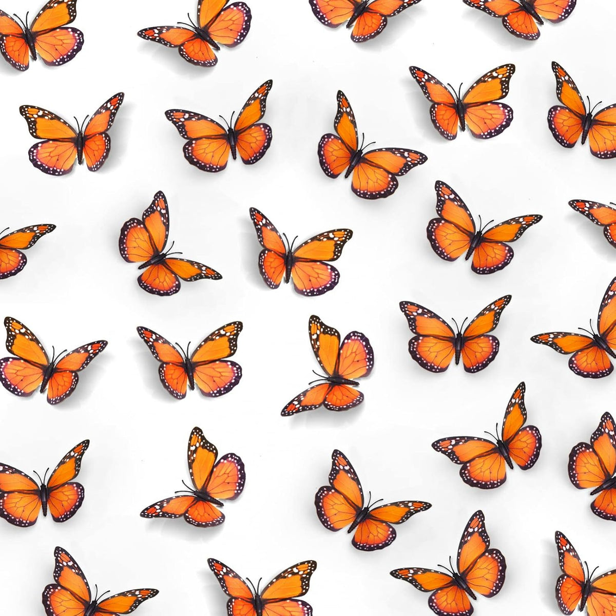AQUEENLY Monarch Butterfly Decorations Orange Butterflies for Crafts DIY