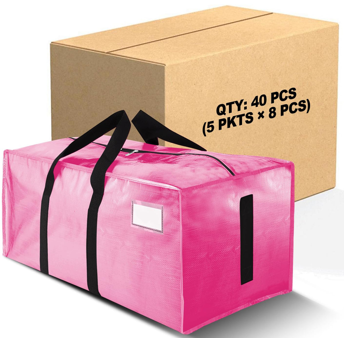 HOMESURE Supports 200lbs Heavy Duty Moving Bags - Strong Zipper & Wrap-Around Handles - Water-Resistant Storage Totes, Durable Alternative to Moving Boxes