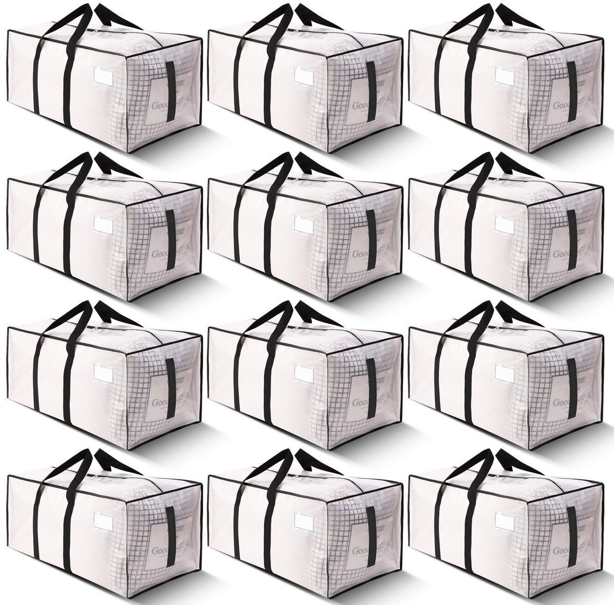 HOMESURE Supports 200lbs Heavy Duty Moving Bags - Strong Zipper & Wrap-Around Handles - Water-Resistant Storage Totes, Durable Alternative to Moving Boxes
