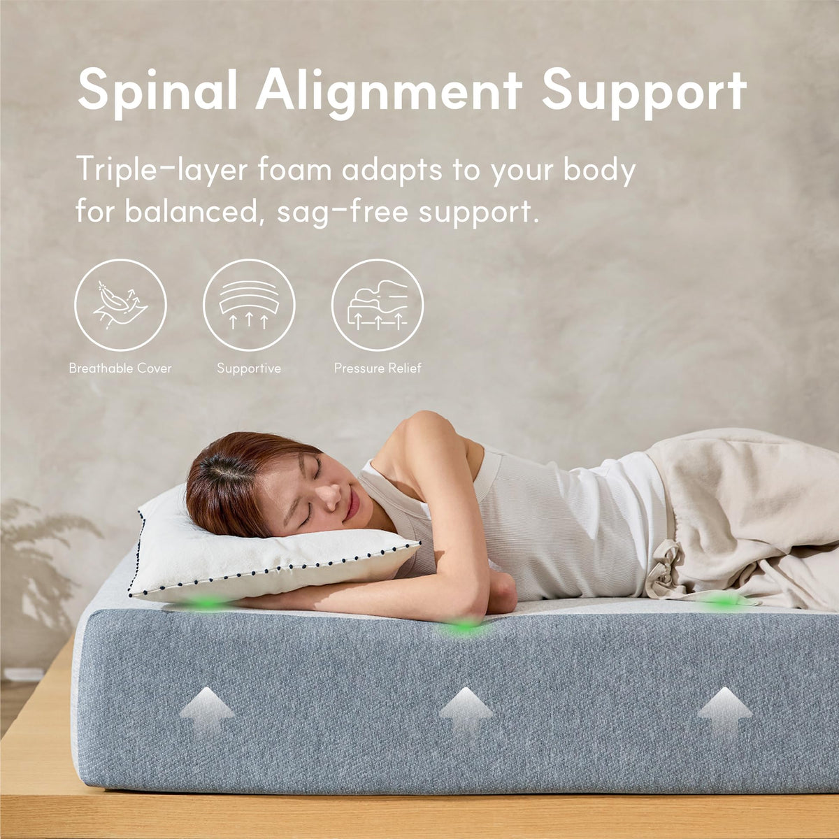 LIFEMENT Twin Kids Mattress - 6 Inch Graphite Memory Foam Fiberglass-Free