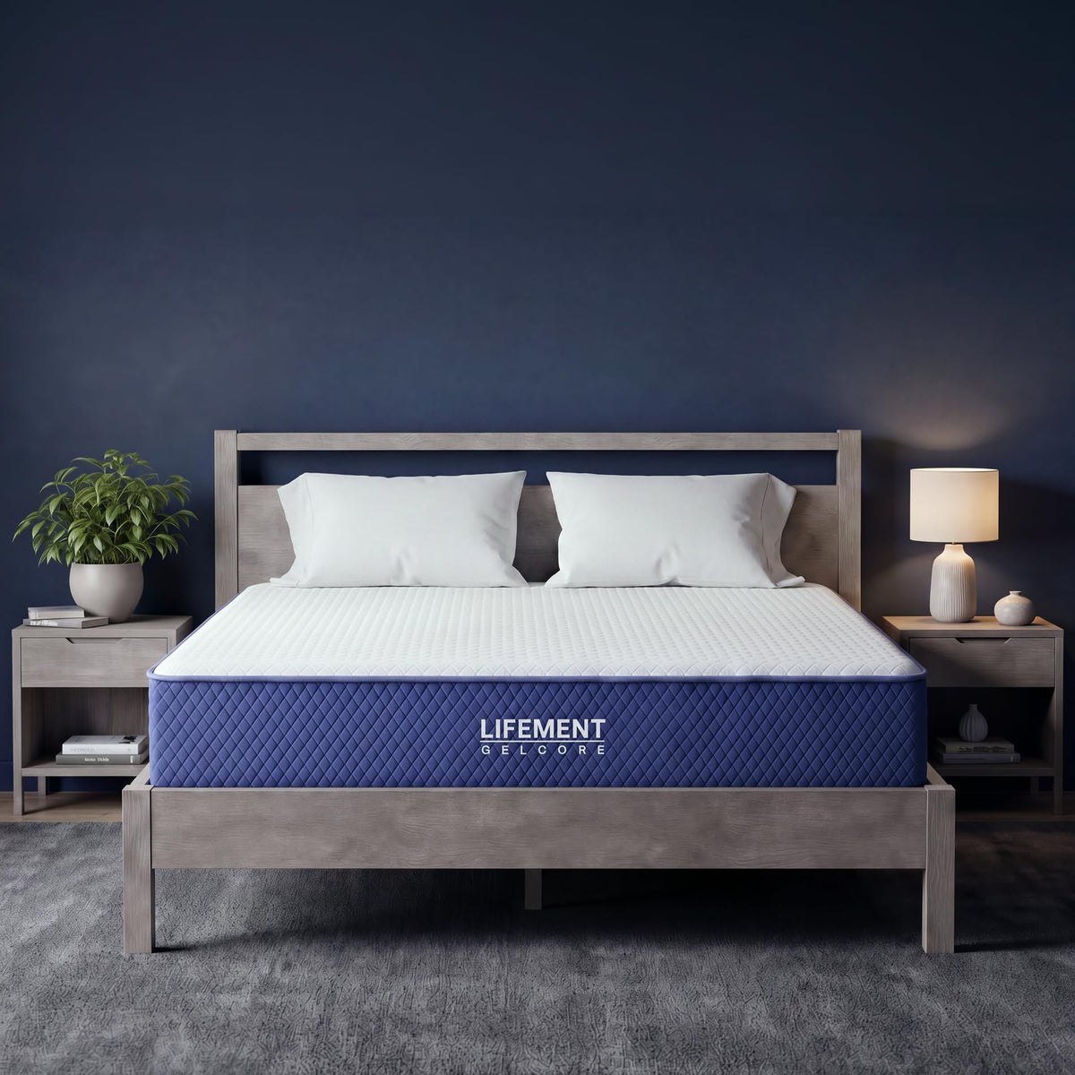 LIFEMENT Twin Kids Mattress - 6 Inch Graphite Memory Foam Fiberglass-Free