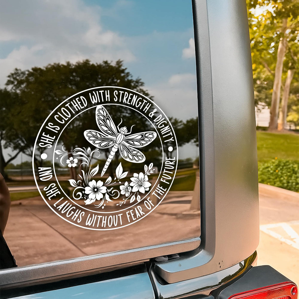 They Whispered to Her I Am the Storm Car Decal Pink Butterfly Stickers Christian Inspiration Decals Vinyl Waterproof 8 inch Bumper Sticker for Trucks Window Car Accessories Gifts for Mom