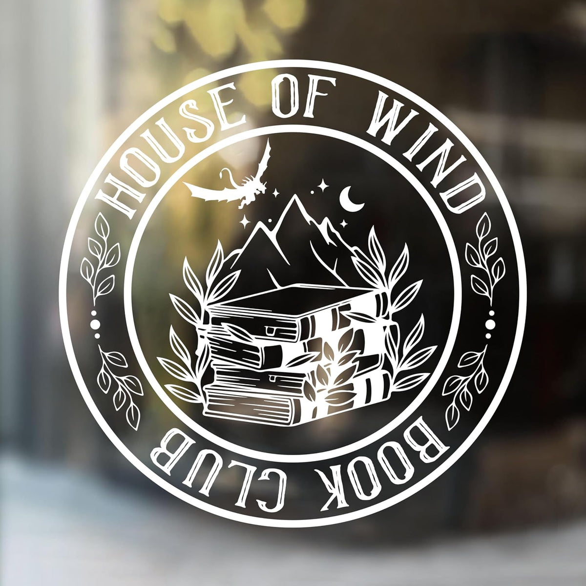 House of Wind Book Club Car Decal Book Lovers Gift Decal ACOTAR Mirror Decal Car Accessories Funny Vinyl Waterproof 8 Inches Sticker Gift for Mom Dad Friend Coworker