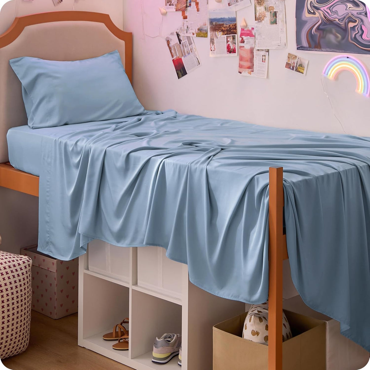 Bedsure PureWoven 100% Rayon Derived from Bamboo, King Size Sheets Set