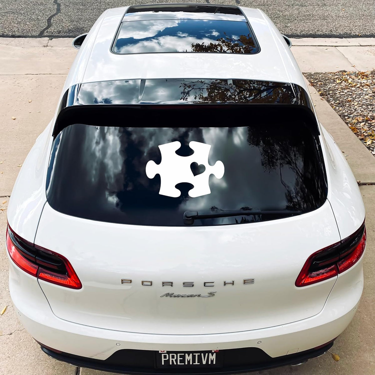 Puzzle Piece Heart Decal - Autism Awareness Vinyl Sticker for Car SUV Truck Window - Waterproof Durable Decoration - Gift for Families