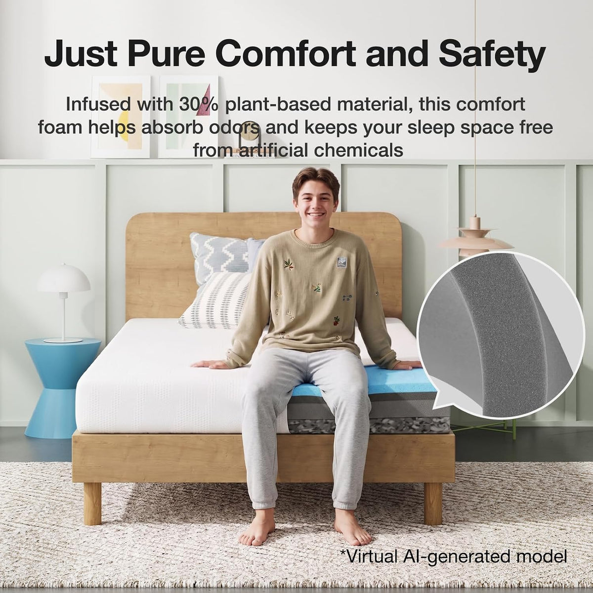 Novilla Twin Mattress, 6 Inch Twin Bed Mattress with Gel Memory Foam