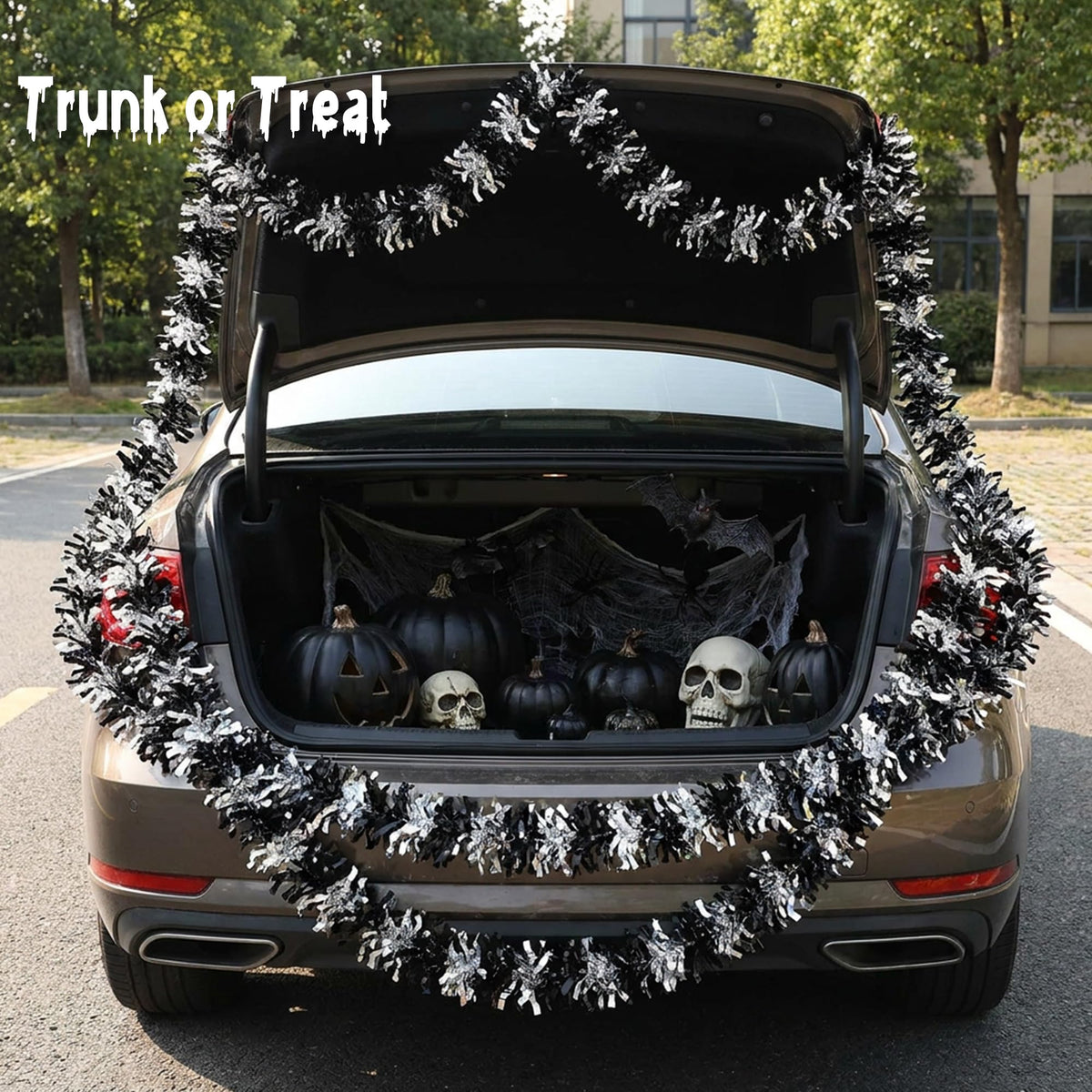Watayo 52.5 Ft Glitter Tinsel Garland Decoration, Metallic Tinsel Twist Garland, Golf Cart Shiny Tinsels for Party Decor