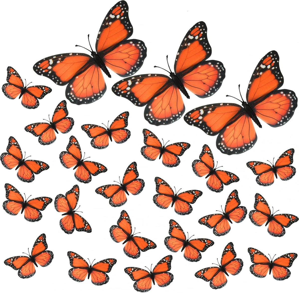 AQUEENLY Monarch Butterfly Decorations Orange Butterflies for Crafts DIY