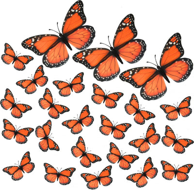 AQUEENLY Monarch Butterfly Decorations Orange Butterflies for Crafts DIY