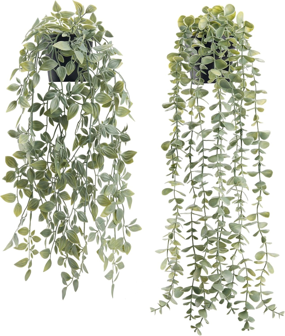 Der Rose 24" Fake Hanging Eucalyptus Plant for Bathroom Wall Art Decor