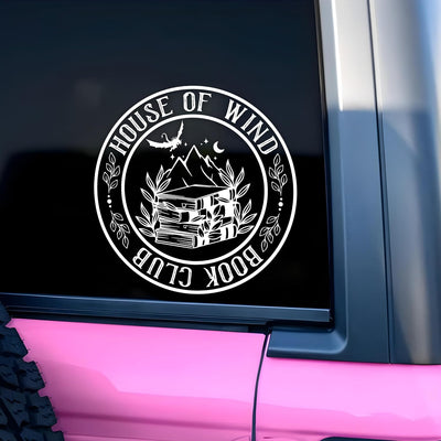 House of Wind Book Club Car Decal Book Lovers Gift Decal ACOTAR Mirror Decal Car Accessories Funny Vinyl Waterproof 8 Inches Sticker Gift for Mom Dad Friend Coworker