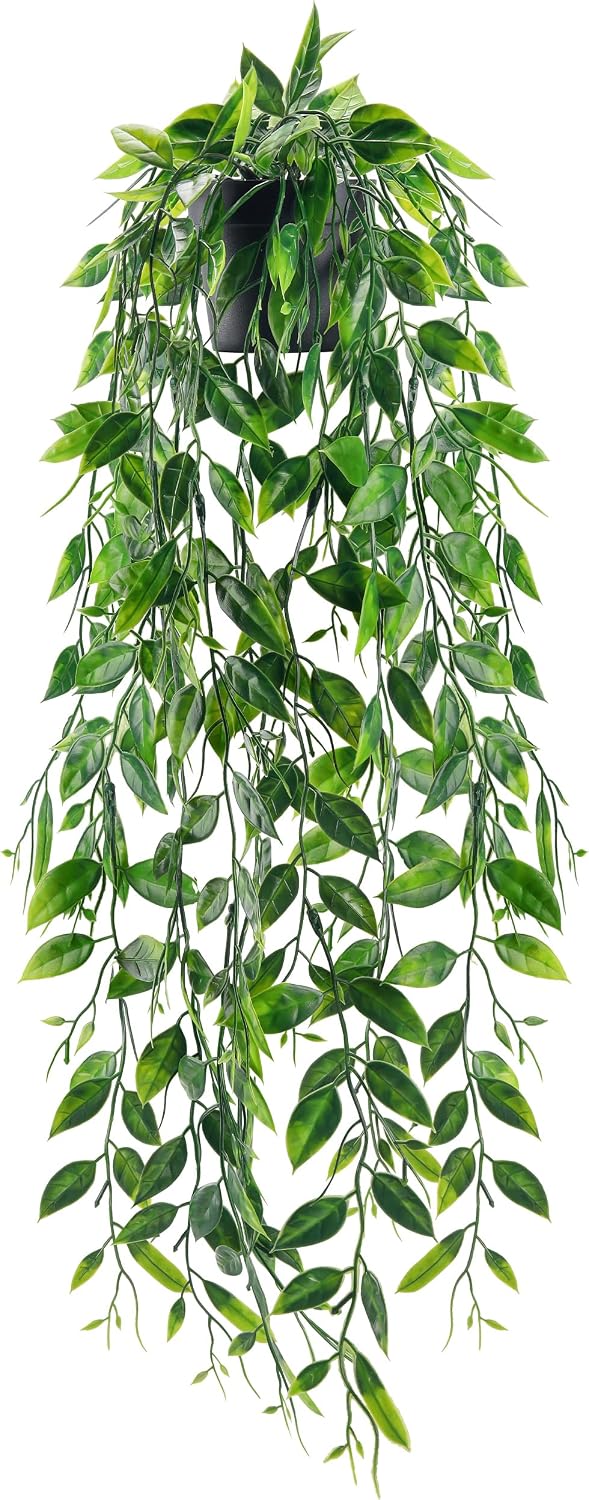 Der Rose 24" Fake Hanging Eucalyptus Plant for Bathroom Wall Art Decor