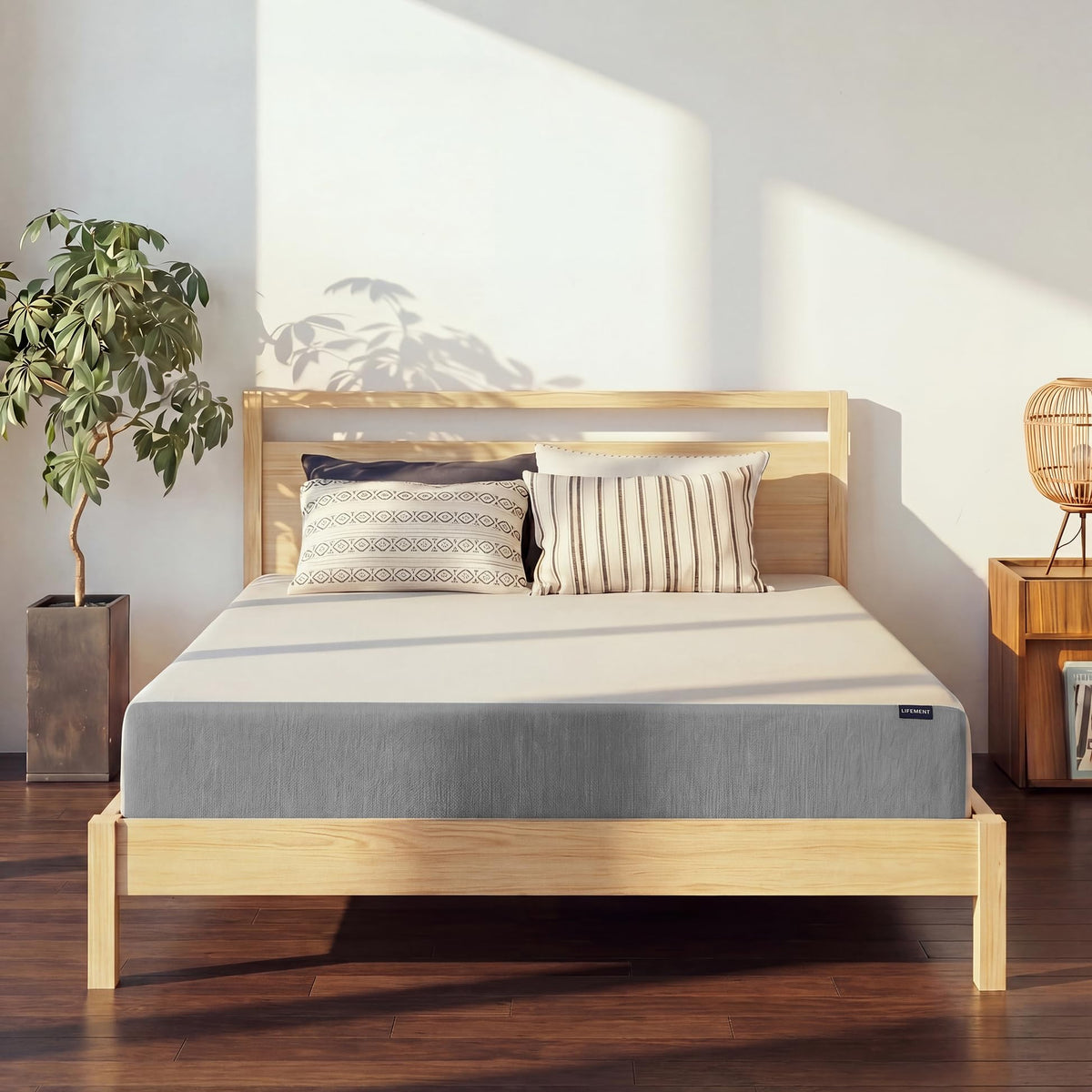 LIFEMENT Twin Kids Mattress - 6 Inch Graphite Memory Foam Fiberglass-Free