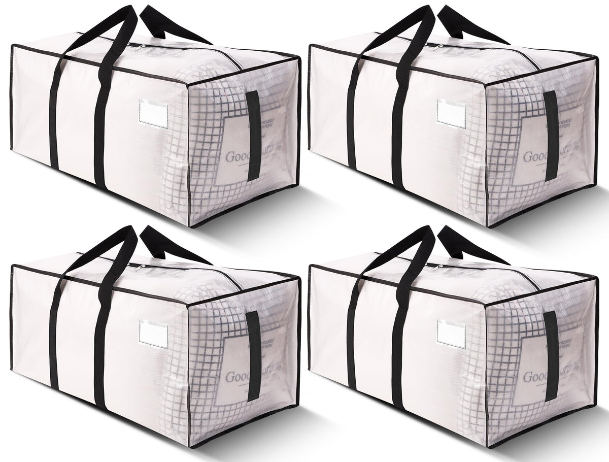 HOMESURE Supports 200lbs Heavy Duty Moving Bags - Strong Zipper & Wrap-Around Handles - Water-Resistant Storage Totes, Durable Alternative to Moving Boxes