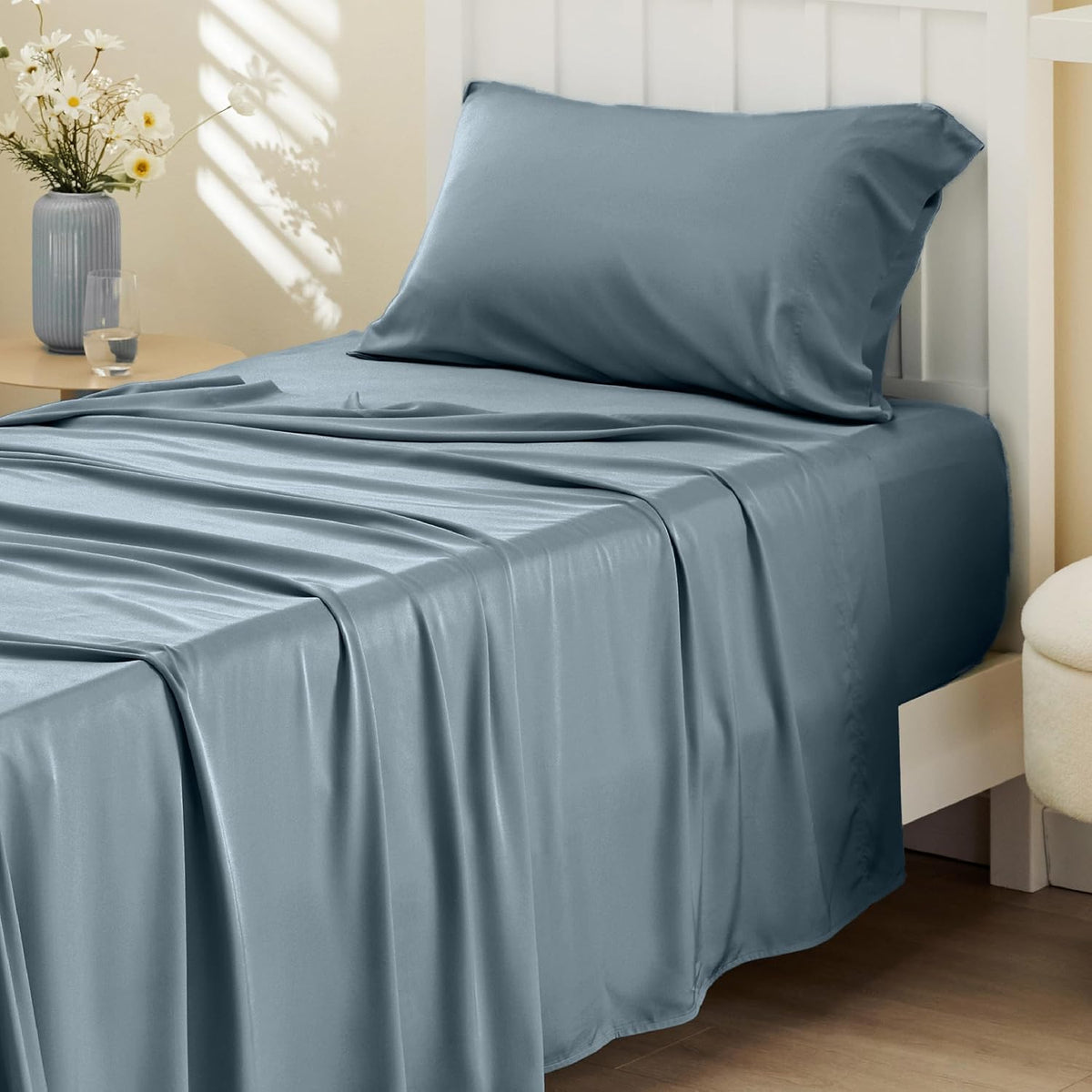 Bedsure PureWoven 100% Rayon Derived from Bamboo, King Size Sheets Set