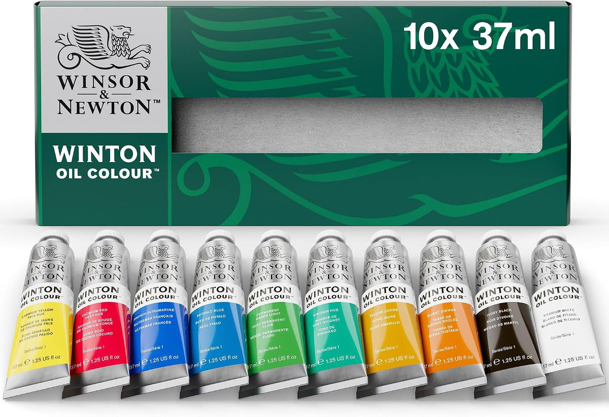 Winsor & Newton Winton Oil Color Paint Set, 20 x 12ml (0.4-oz) Tubes