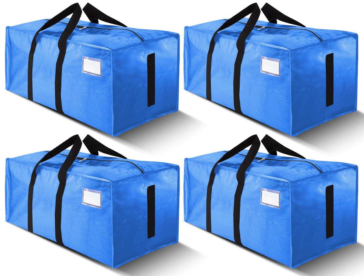 HOMESURE Supports 200lbs Heavy Duty Moving Bags - Strong Zipper & Wrap-Around Handles - Water-Resistant Storage Totes, Durable Alternative to Moving Boxes