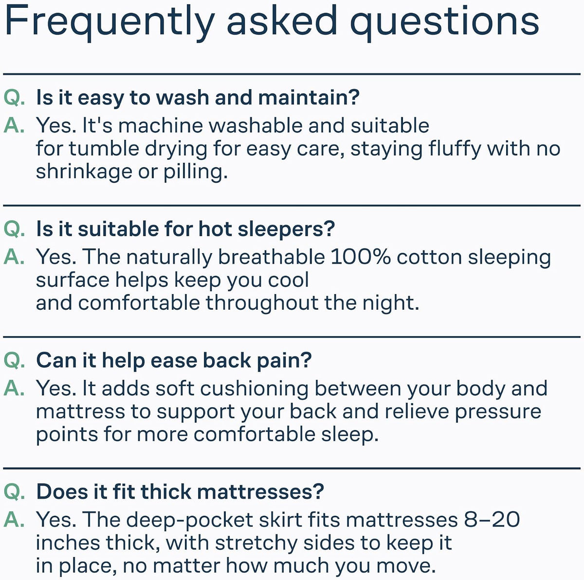 Niagara Sleep Solution 100% Cotton Top Queen Size Mattress Pad, Pillow Top