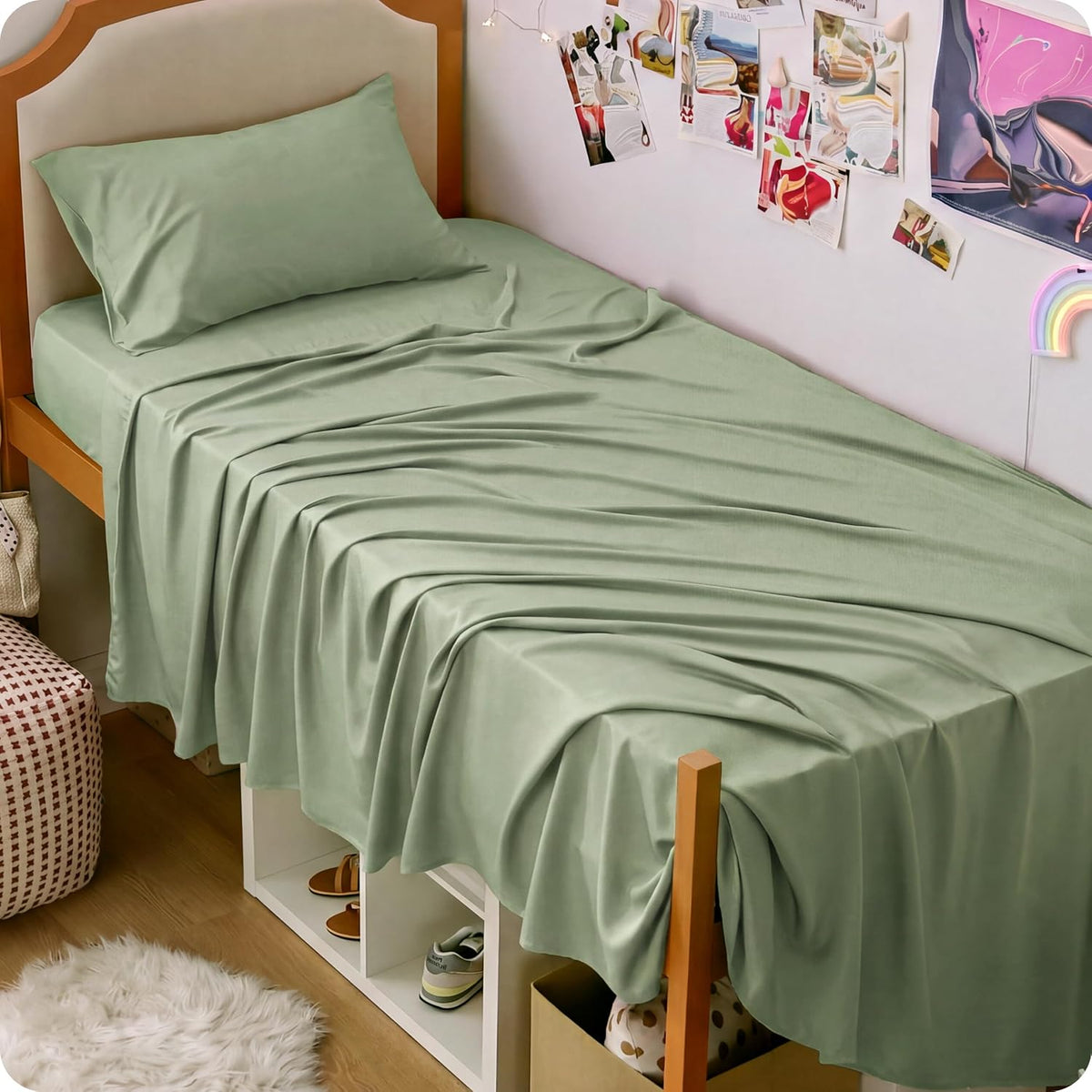 Bedsure PureWoven 100% Rayon Derived from Bamboo, King Size Sheets Set