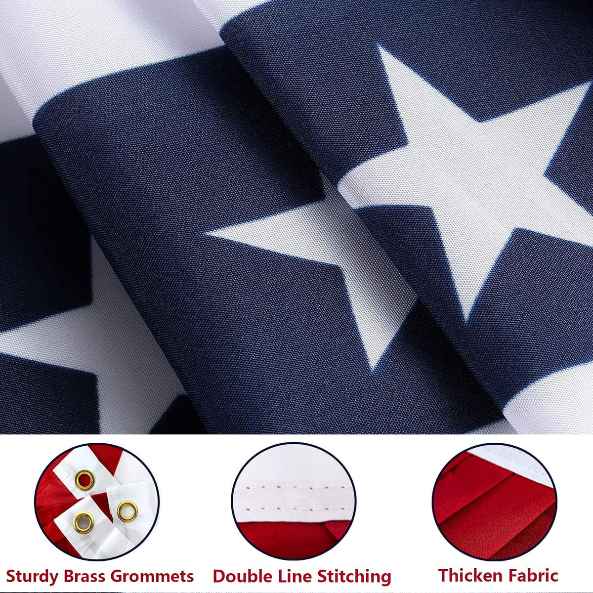 2x4 Ft American Pleated Fan Flag, Patriotic Half Fan Bunting Flag, Indoor Outdoor for Red White Blue USA 250th Anniversary 4th of July Decoration Patriotic Decor Memorial Day (Set of 5)