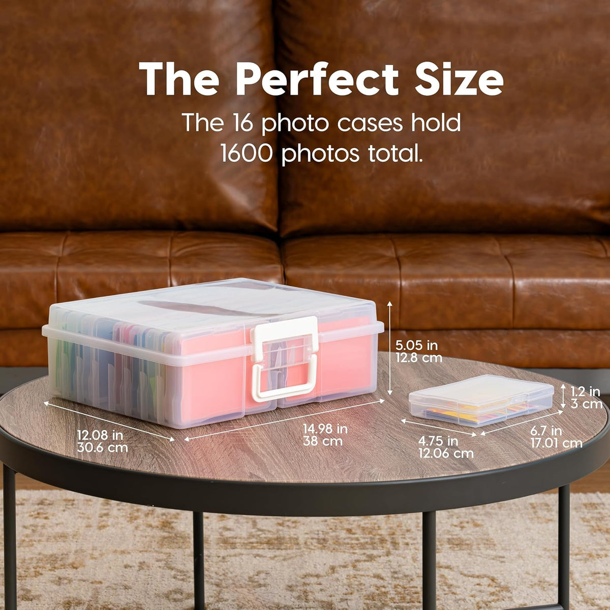 IRIS USA Photo Storage Box |Made in USA| 16 Cases - (2-Pack) - Clear