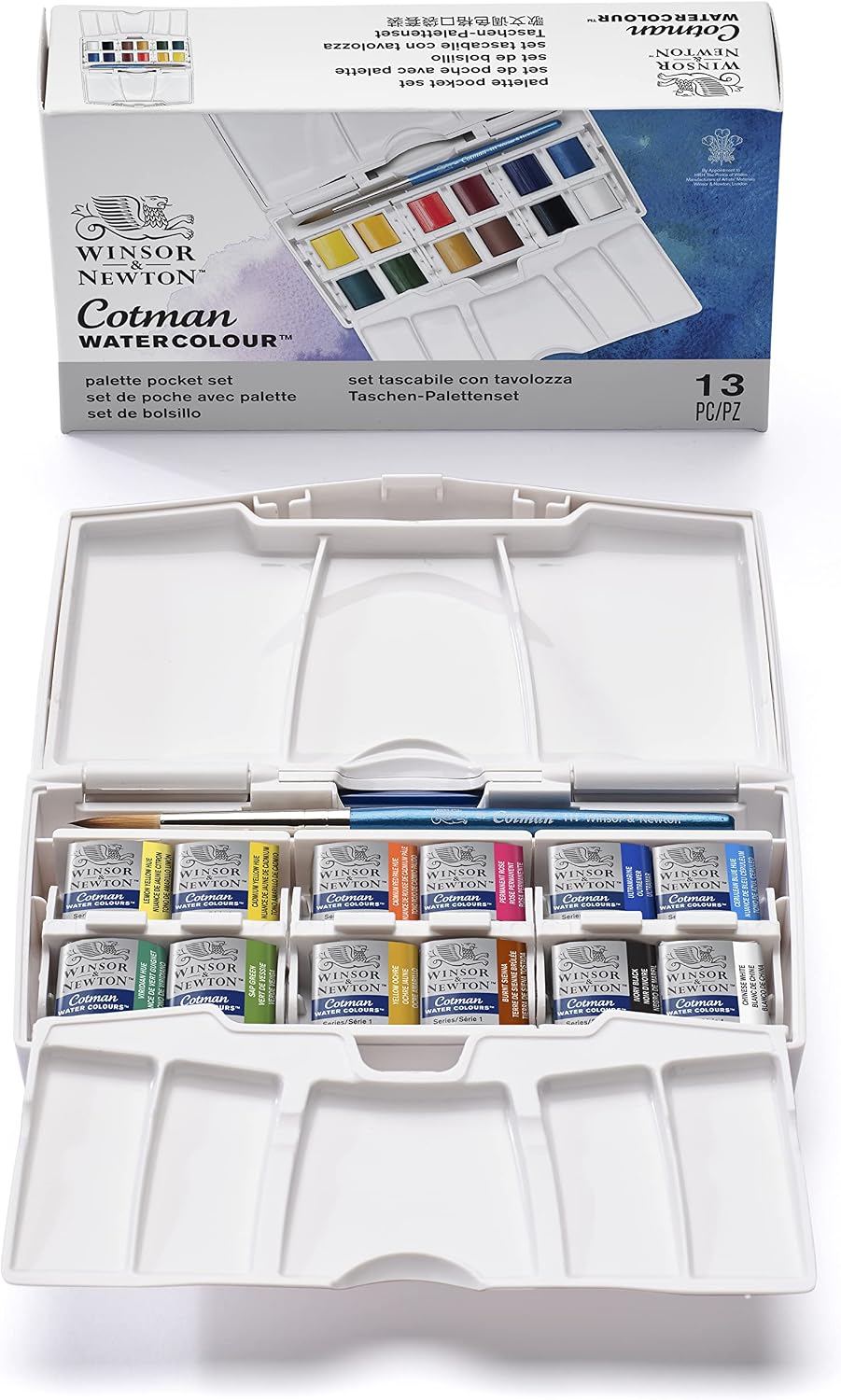 Winsor & Newton Cotman Watercolor Paint Set, Sketchers' Pocket Set