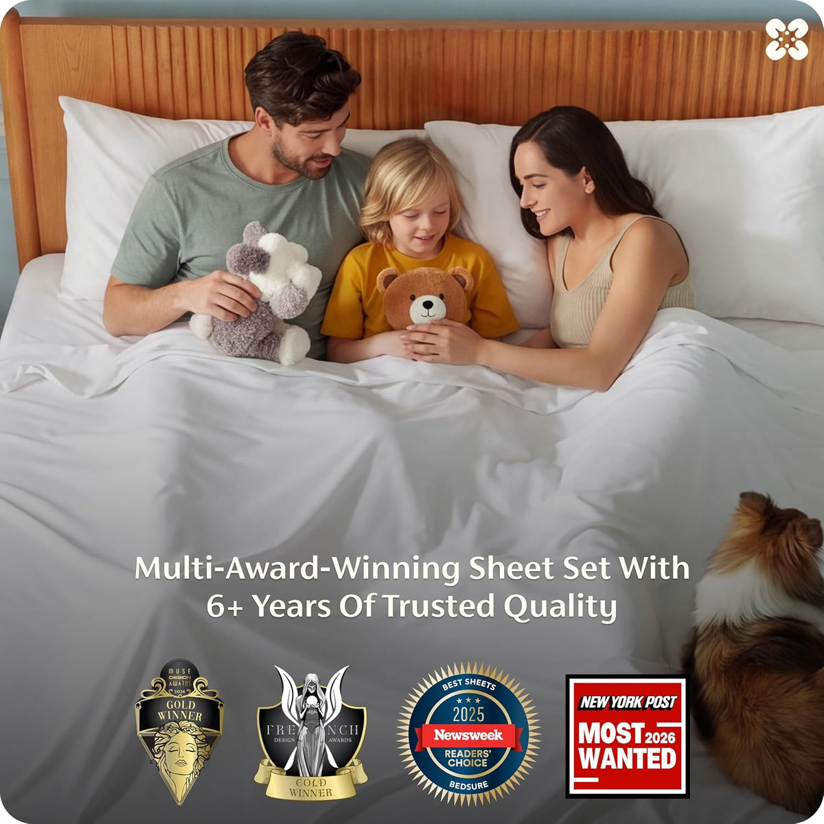 Bedsure PureWoven 100% Rayon Derived from Bamboo, King Size Sheets Set
