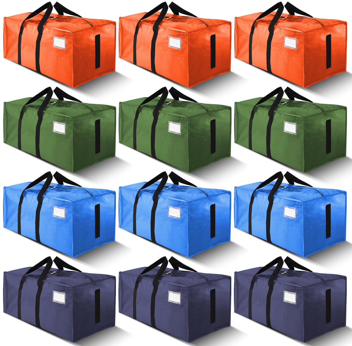 HOMESURE Supports 200lbs Heavy Duty Moving Bags - Strong Zipper & Wrap-Around Handles - Water-Resistant Storage Totes, Durable Alternative to Moving Boxes