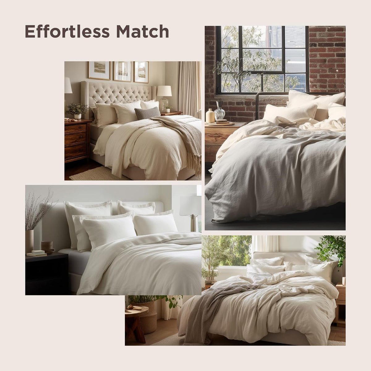 Bedsure Prewashed Duvet Cover Queen, Cotton-Like Soft Bedding Set, Navy
