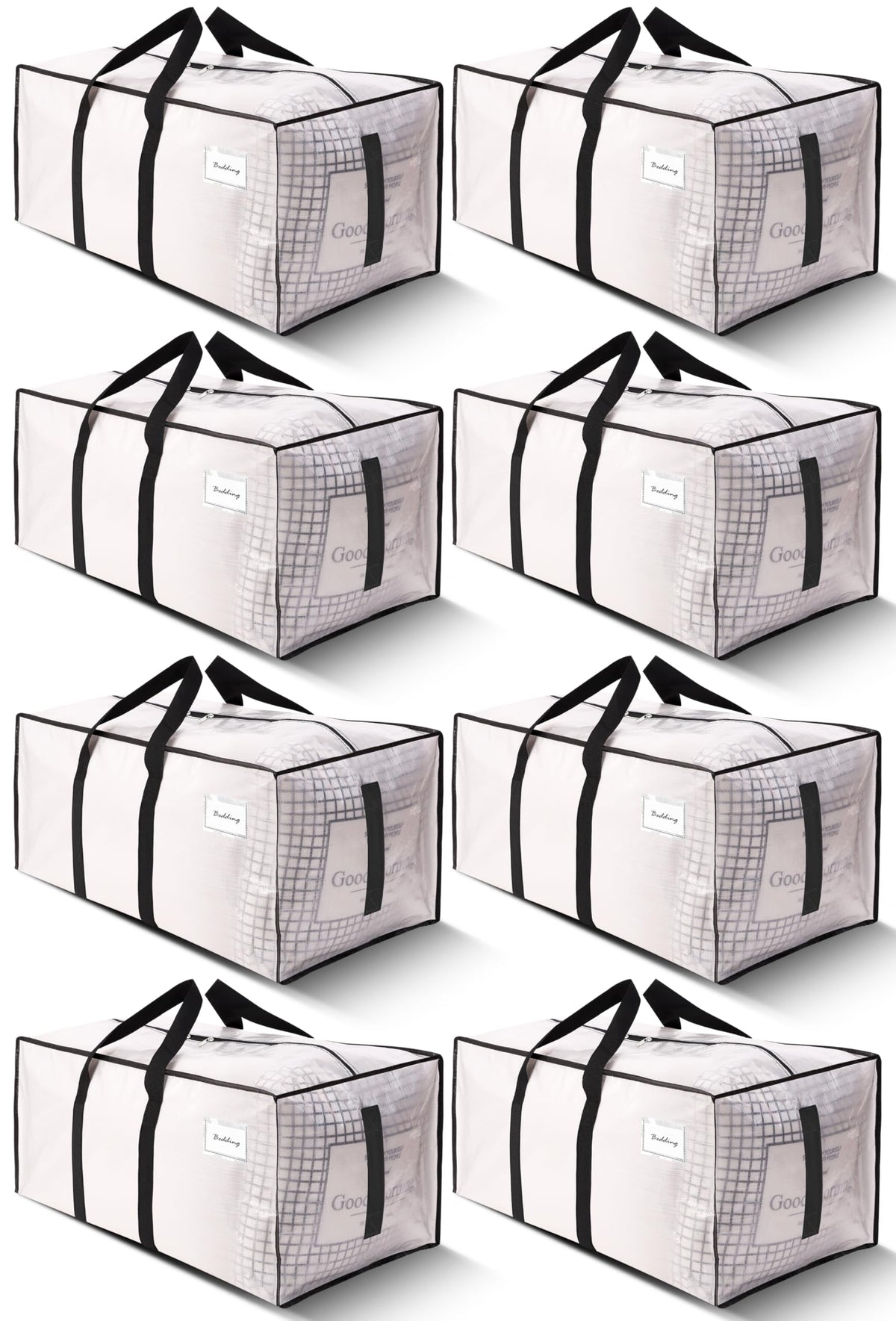 HOMESURE Supports 200lbs Heavy Duty Moving Bags - Strong Zipper & Wrap-Around Handles - Water-Resistant Storage Totes, Durable Alternative to Moving Boxes