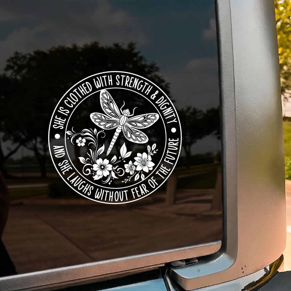 They Whispered to Her I Am the Storm Car Decal Pink Butterfly Stickers Christian Inspiration Decals Vinyl Waterproof 8 inch Bumper Sticker for Trucks Window Car Accessories Gifts for Mom