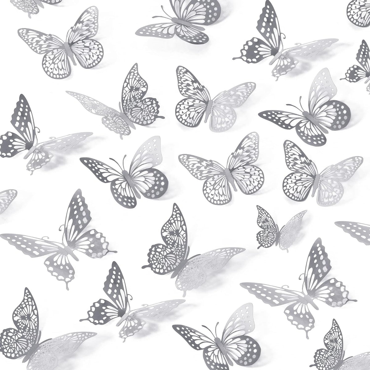 SAOROPEB 3D Butterfly Wall Decor 48 Pcs Gold Butterfly Birthday Decorations