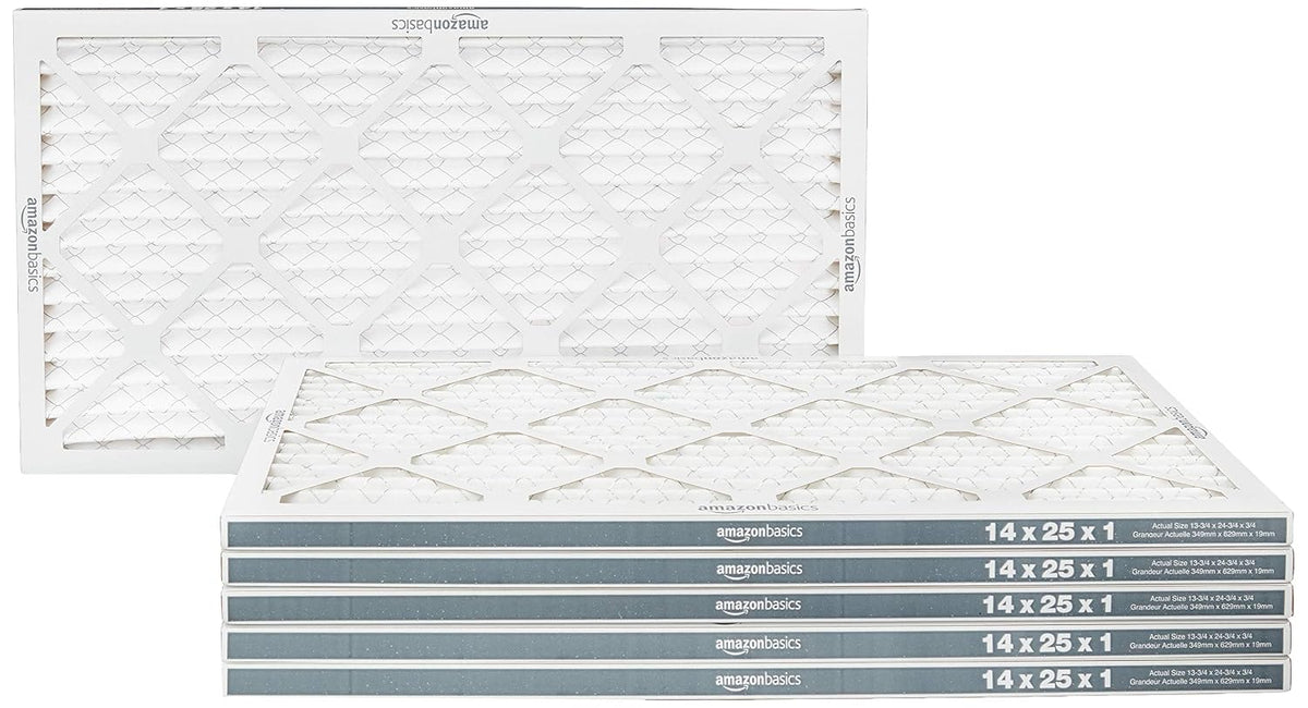 Amazon Basics 20x20x1 Air Filter 6-Pack, MERV 11 AC Furnace Filters, Dust, Pet, Allergen Control , Electrostatic (Actual Size: 19.75 x 19.75 x .75)
