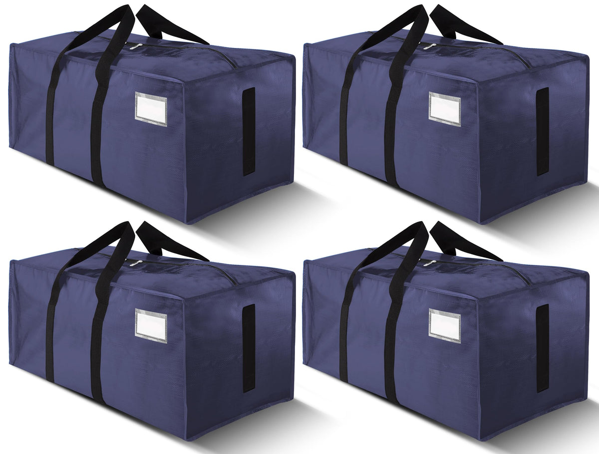 HOMESURE Supports 200lbs Heavy Duty Moving Bags - Strong Zipper & Wrap-Around Handles - Water-Resistant Storage Totes, Durable Alternative to Moving Boxes