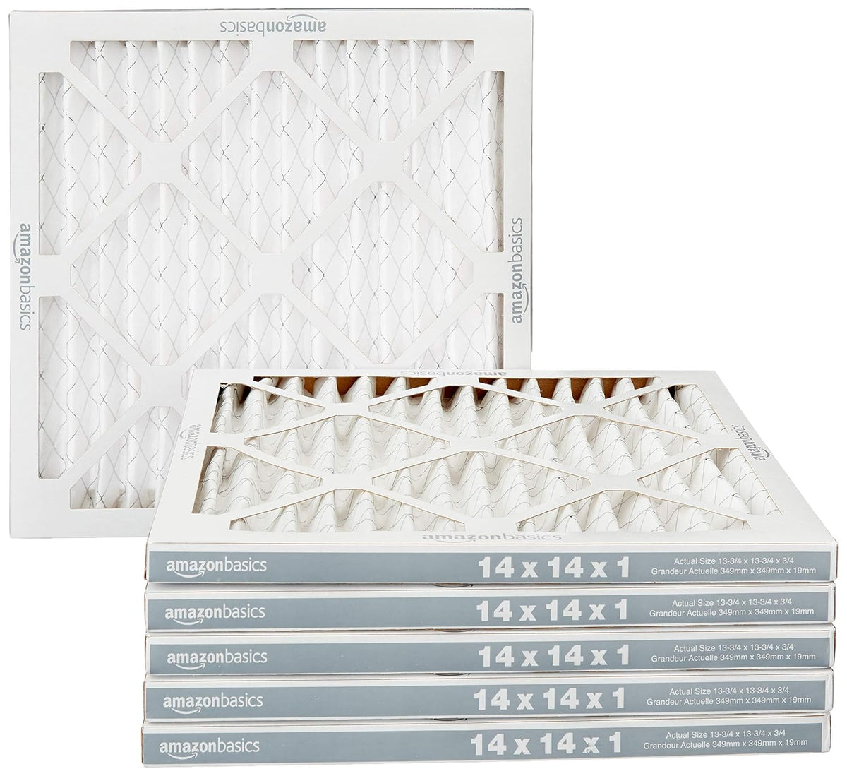 Amazon Basics 20x20x1 Air Filter 6-Pack, MERV 11 AC Furnace Filters, Dust, Pet, Allergen Control , Electrostatic (Actual Size: 19.75 x 19.75 x .75)