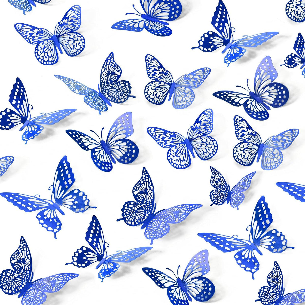 SAOROPEB 3D Butterfly Wall Decor 48 Pcs Gold Butterfly Birthday Decorations