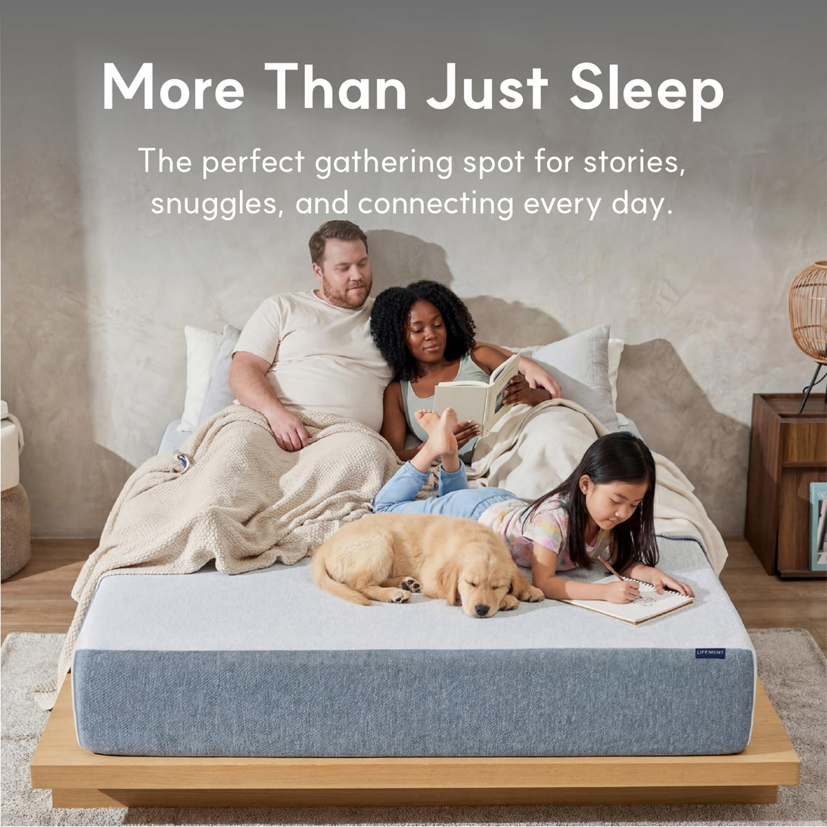 LIFEMENT Twin Kids Mattress - 6 Inch Graphite Memory Foam Fiberglass-Free