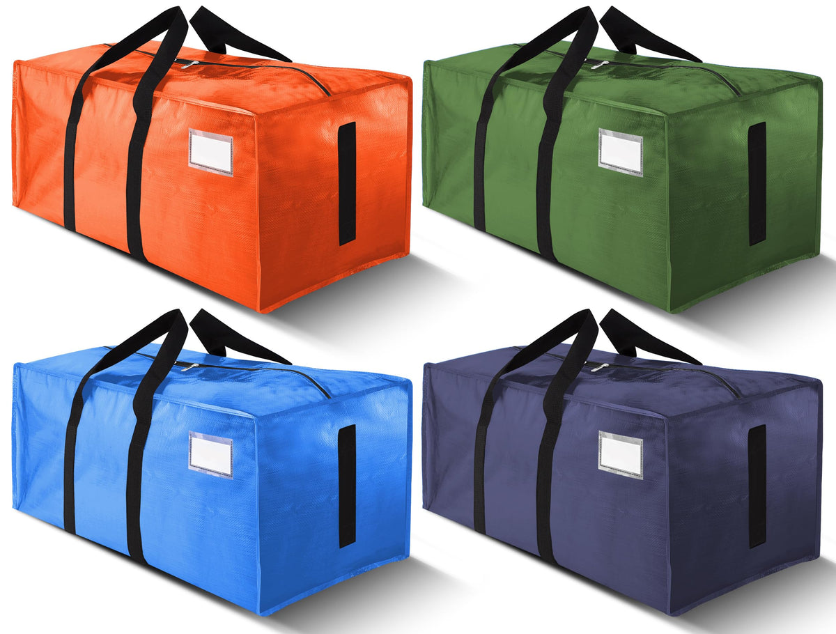 HOMESURE Supports 200lbs Heavy Duty Moving Bags - Strong Zipper & Wrap-Around Handles - Water-Resistant Storage Totes, Durable Alternative to Moving Boxes