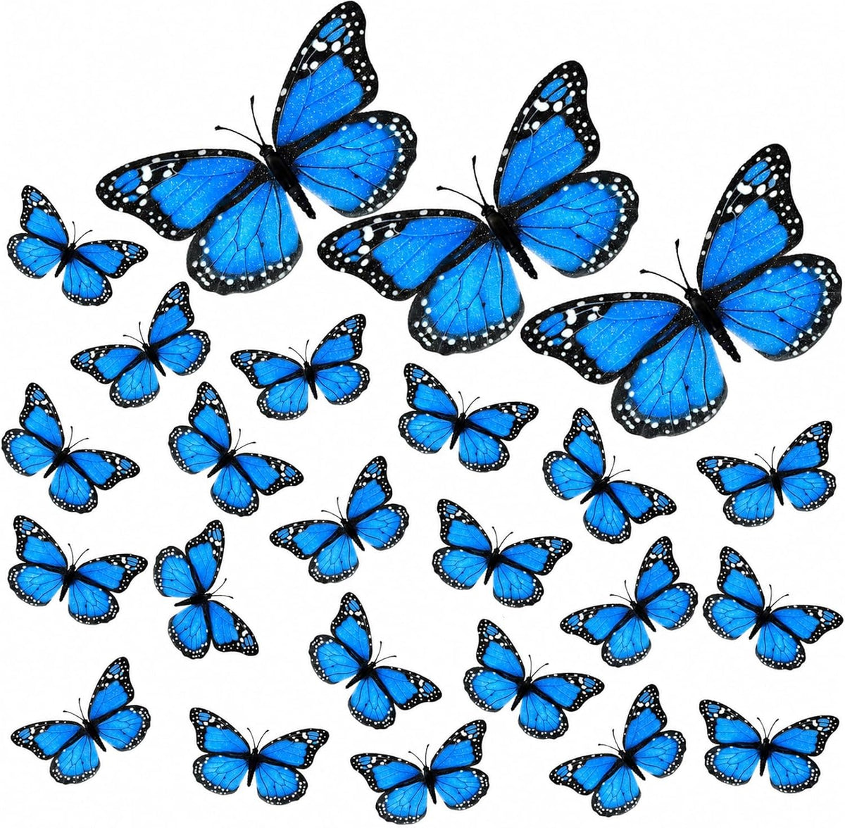 AQUEENLY Monarch Butterfly Decorations Orange Butterflies for Crafts DIY