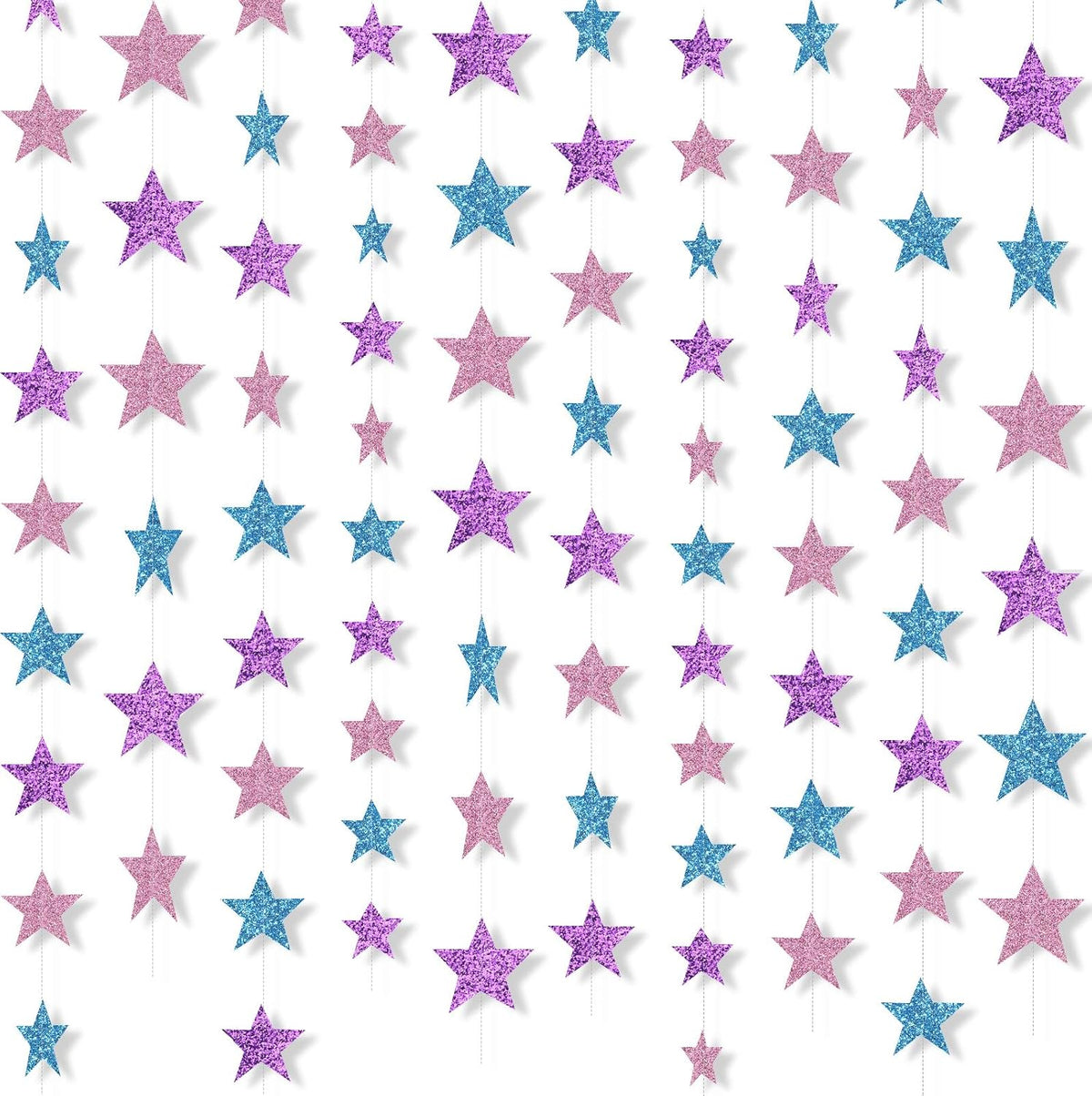 Patelai 130 ft Star Garland Banner Decor, Gold