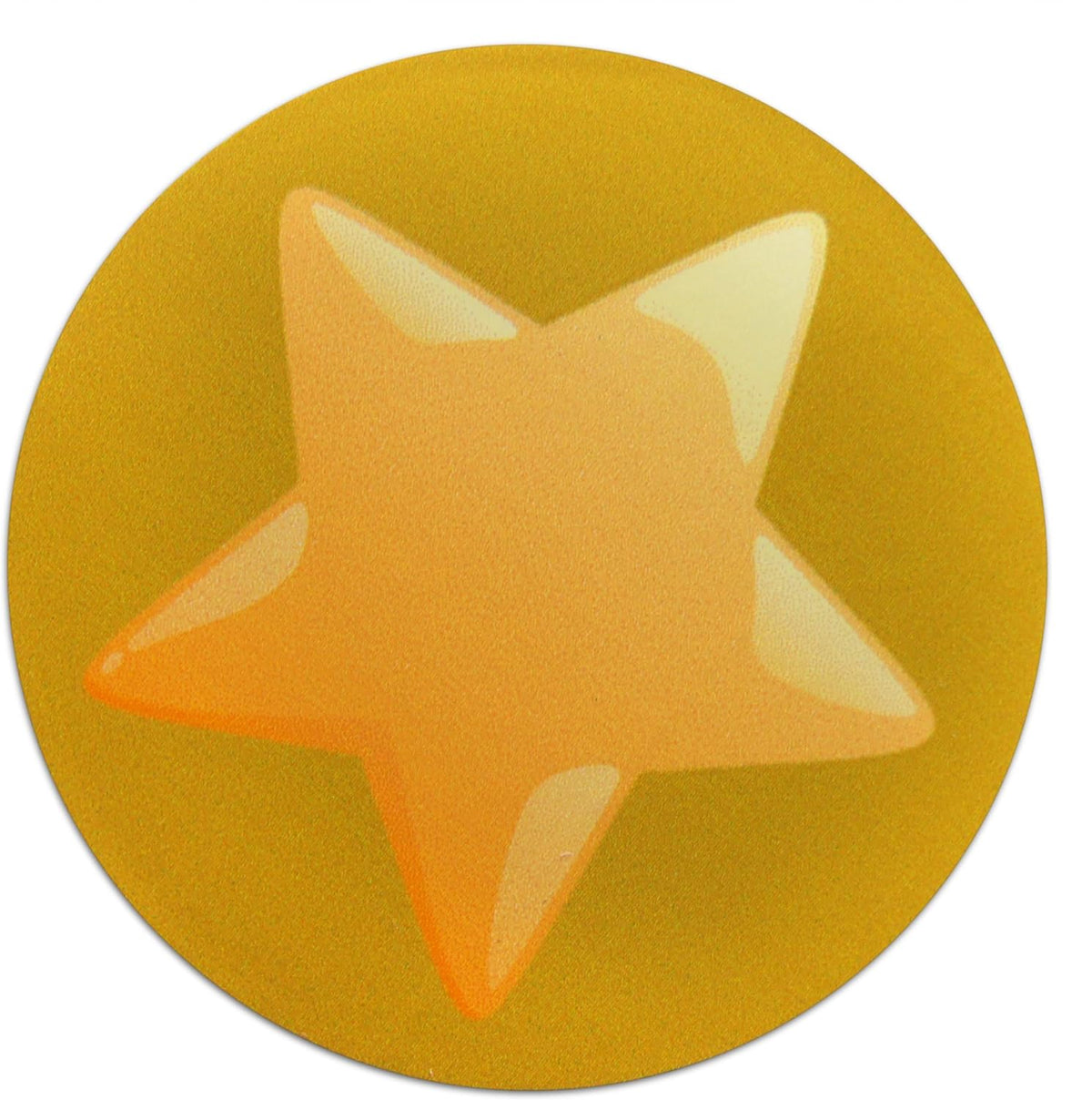 Novel Merk Gold Star Vinyl Stickers - 2” Round Individual Decals for Laptop, Water Bottle, Phone, Party Favors, & Decor - Adheres to Clean Surfaces Waterproof & Repositionable (20 Pack)