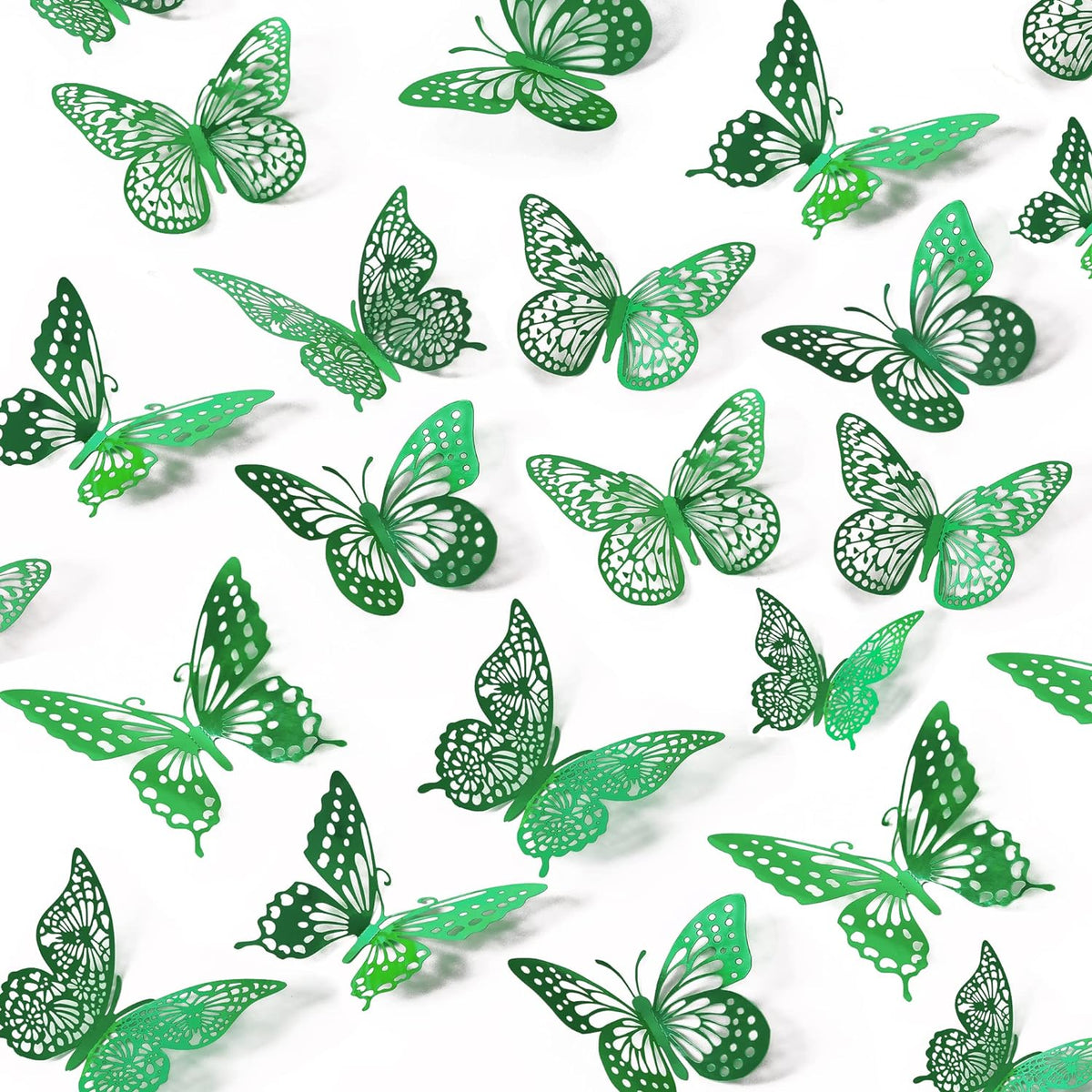 SAOROPEB 3D Butterfly Wall Decor 48 Pcs Gold Butterfly Birthday Decorations