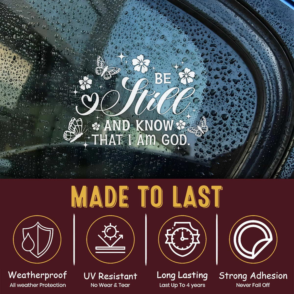 They Whispered to Her I Am the Storm Car Decal Pink Butterfly Stickers Christian Inspiration Decals Vinyl Waterproof 8 inch Bumper Sticker for Trucks Window Car Accessories Gifts for Mom