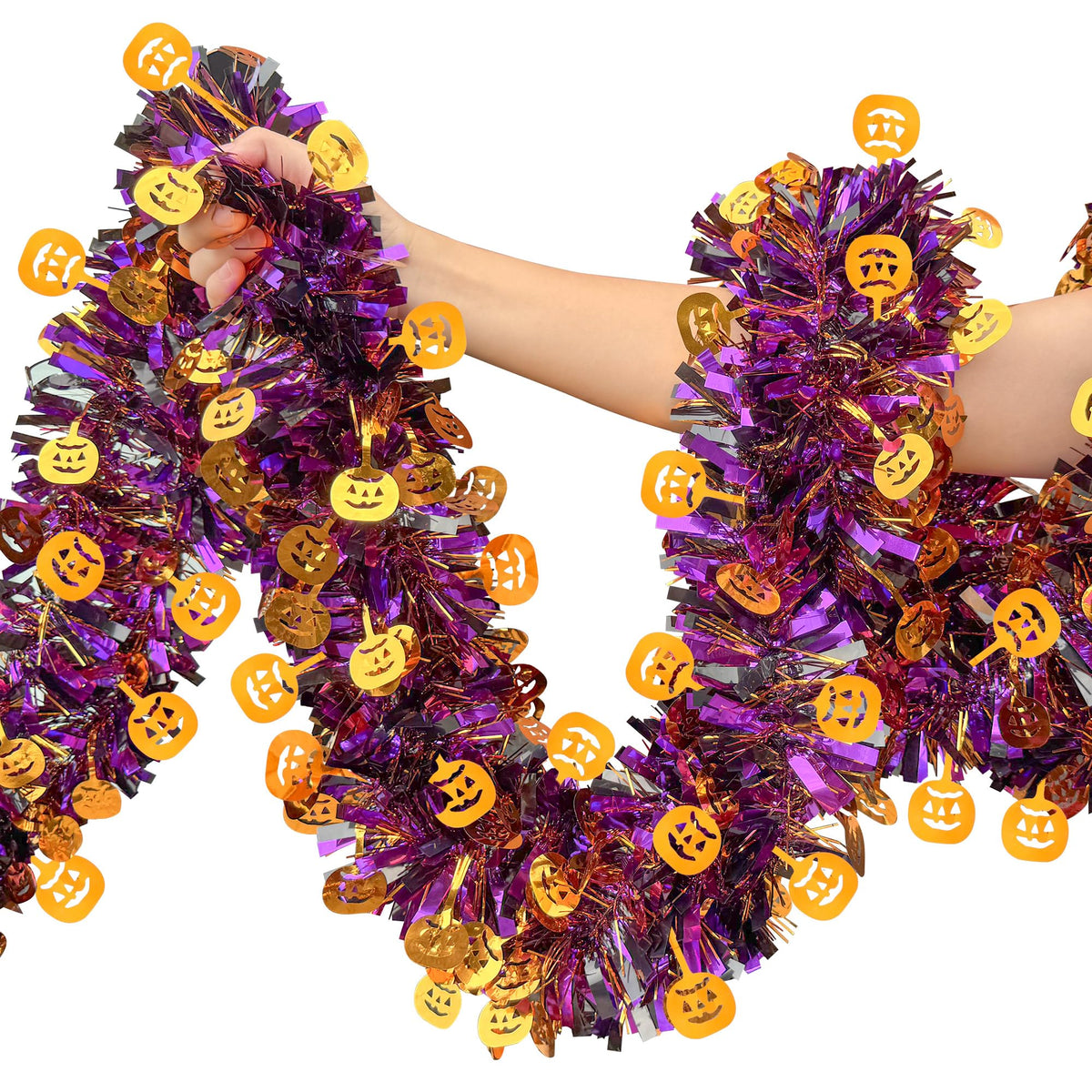 Watayo 52.5 Ft Glitter Tinsel Garland Decoration, Metallic Tinsel Twist Garland, Golf Cart Shiny Tinsels for Party Decor
