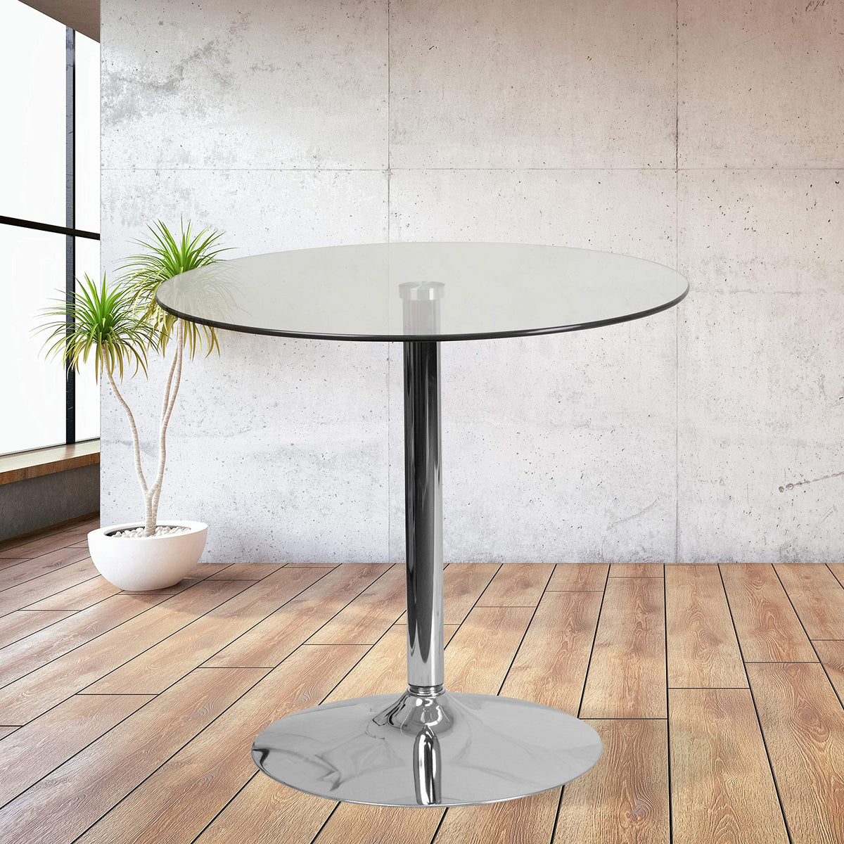 Flash Furniture 31.5 in Glass Round Table